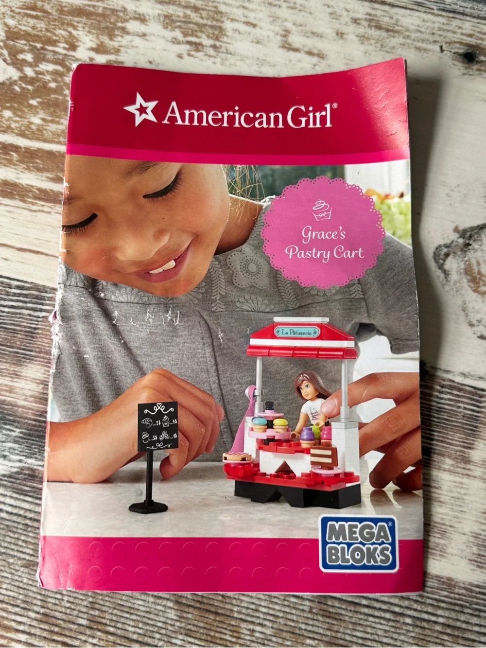 Mega Bloks AMERICAN GIRL Doll GRACE Pastry Cart Set w Figure Manual MISSING 1 pc